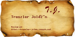 Treszler Jolán névjegykártya